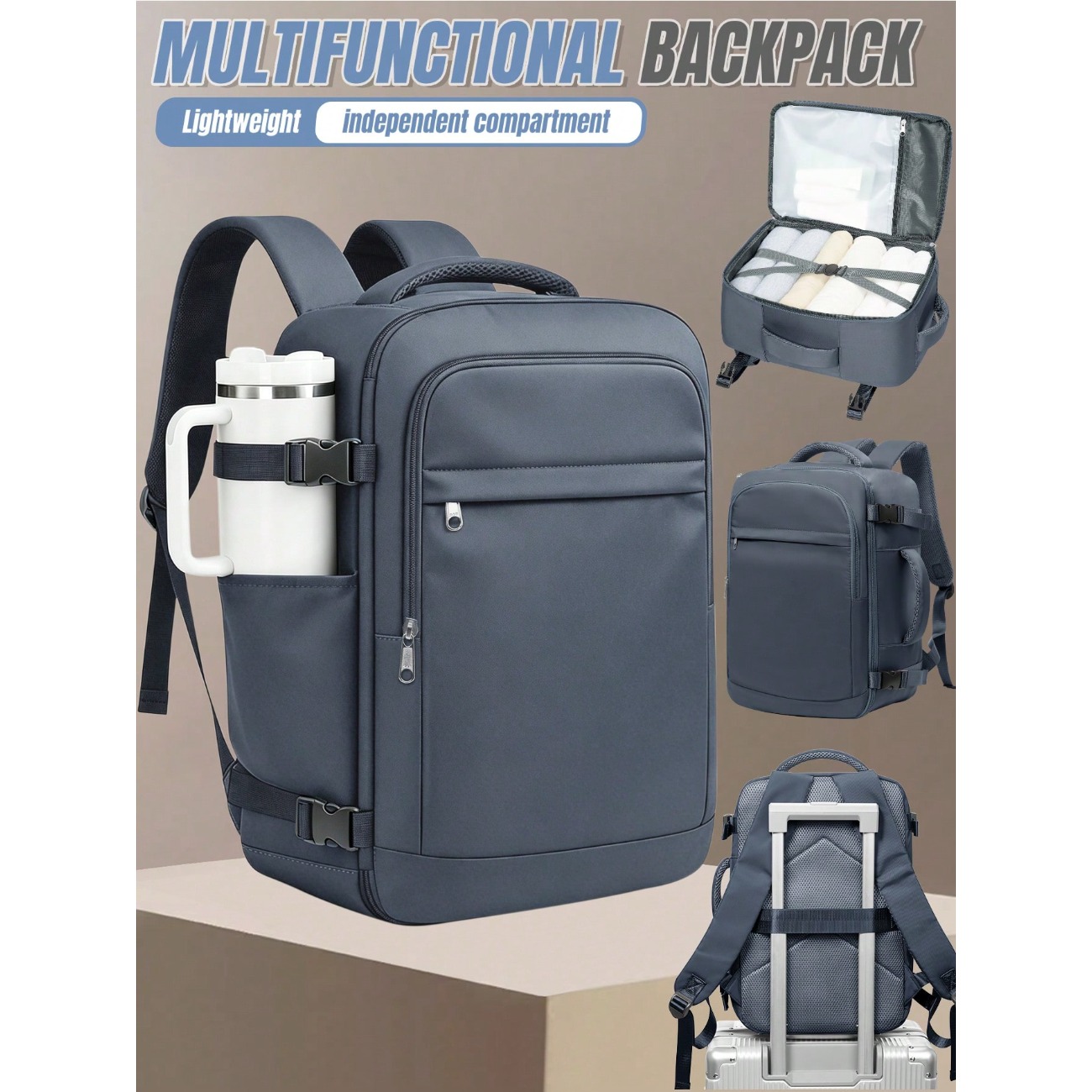 Lightweight Large Capacity Tra - Laptop Backpack 15.6 recension och pris