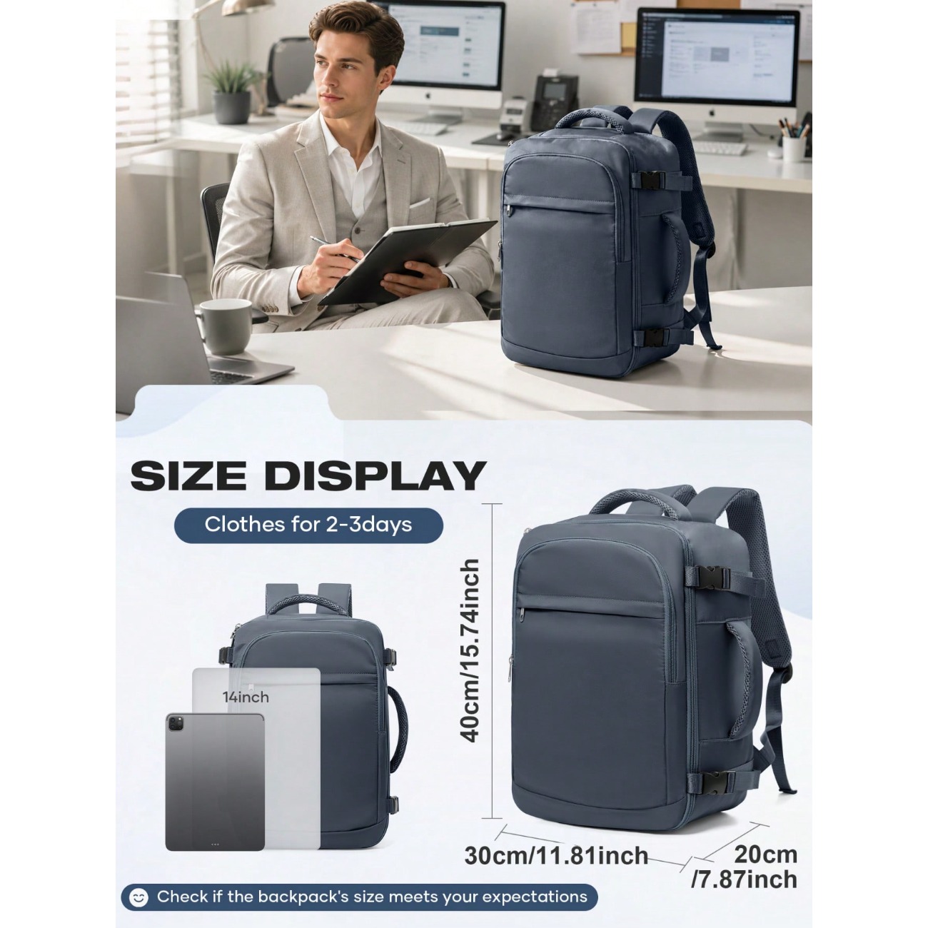 Lightweight Large Capacity Tra - Laptop Backpack 15.6 recension och pris
