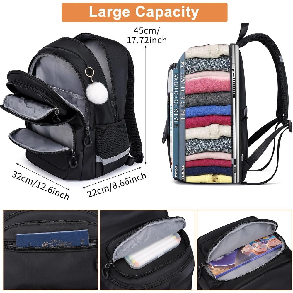 Lightweight 17.3 Inch Backpack - School Backpack Teen recension och pris