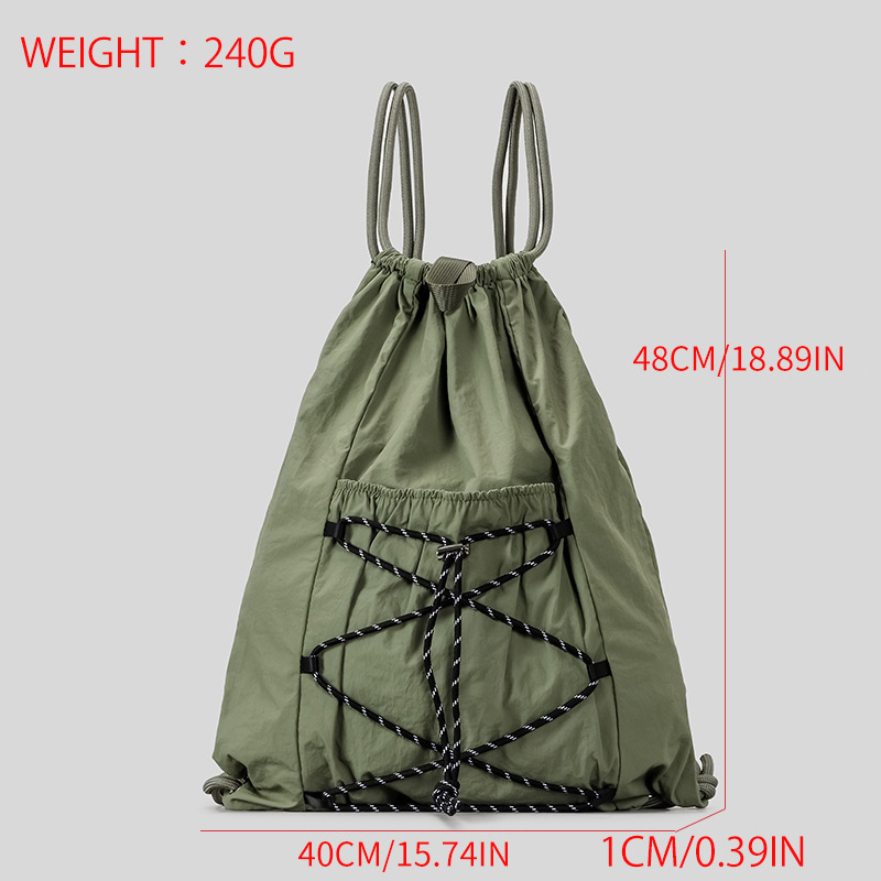 SHELKSBAG Unisex Wrinkled Nylo - Drawstring Gym Bag recension och pris
